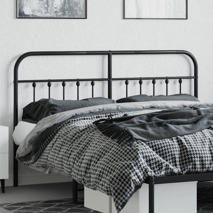 Hoofdbord Metaal Zwart 180 Cm