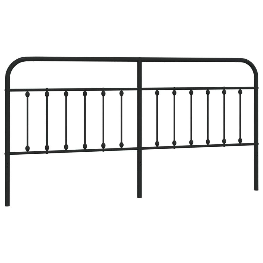 Hoofdbord Metaal Zwart 193 Cm