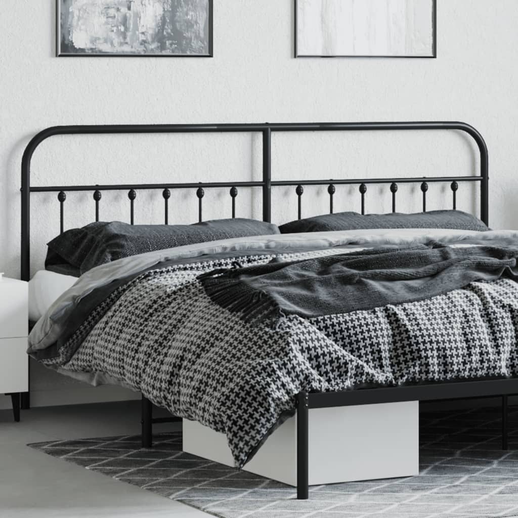 Hoofdbord Metaal Zwart 193 Cm