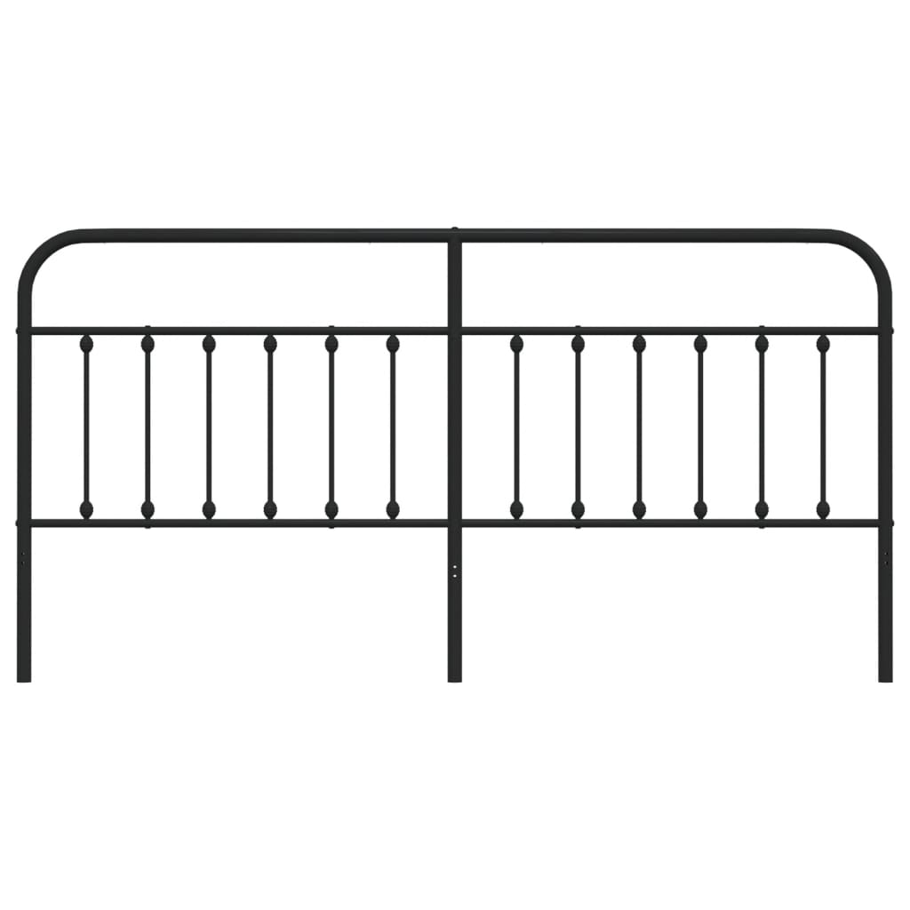 Hoofdbord Metaal Zwart 200 Cm