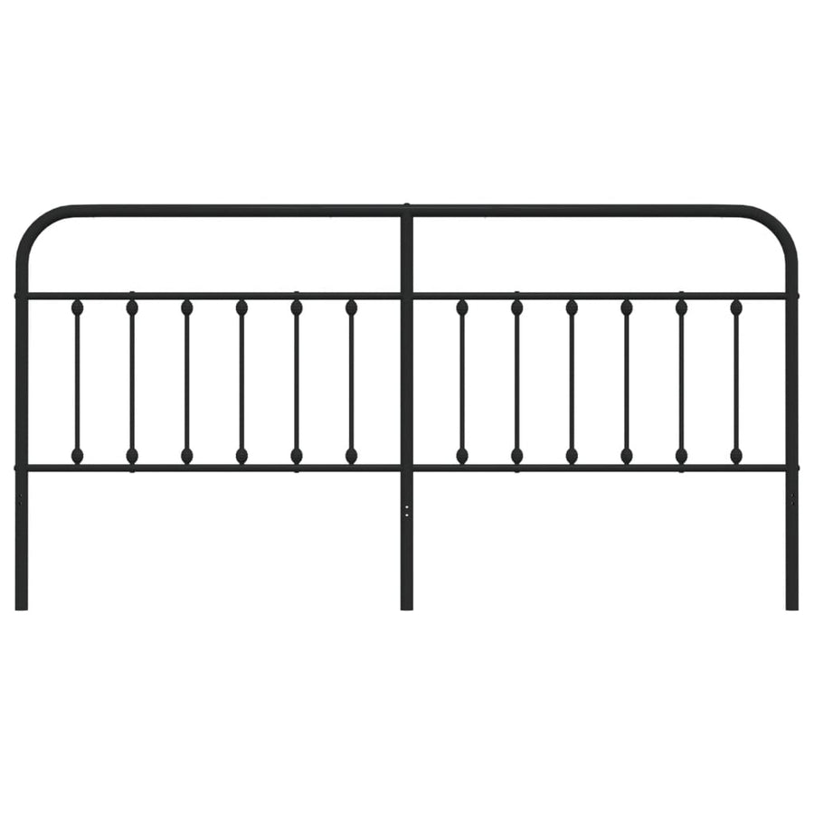 Hoofdbord Metaal Zwart 200 Cm