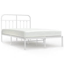 Bedframe Metaal 120 x 190 cm Wit met hoofdbord