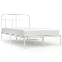 Bedframe Metaal 120 x 200 cm Wit met hoofdbord