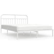 Bedframe Metaal 160 x 200 cm Wit met hoofdbord
