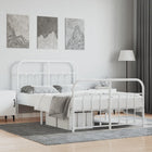Bedframe metaal wit 120 x 190 cm