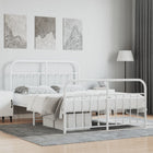 Bedframe metaal wit 135x190 cm