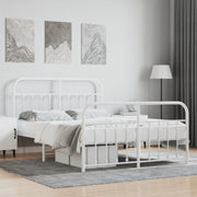 Bedframe metaal wit 135x190 cm