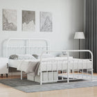 Bedframe metaal wit 140x190 cm