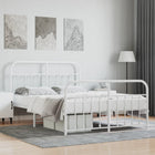 Bedframe metaal wit 140x200 cm
