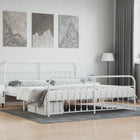 Bedframe metaal wit 193x203 cm