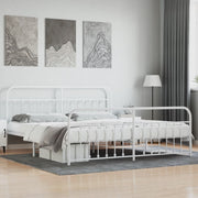 Bedframe metaal wit 193x203 cm