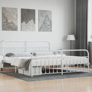Bedframe metaal wit 200x200 cm