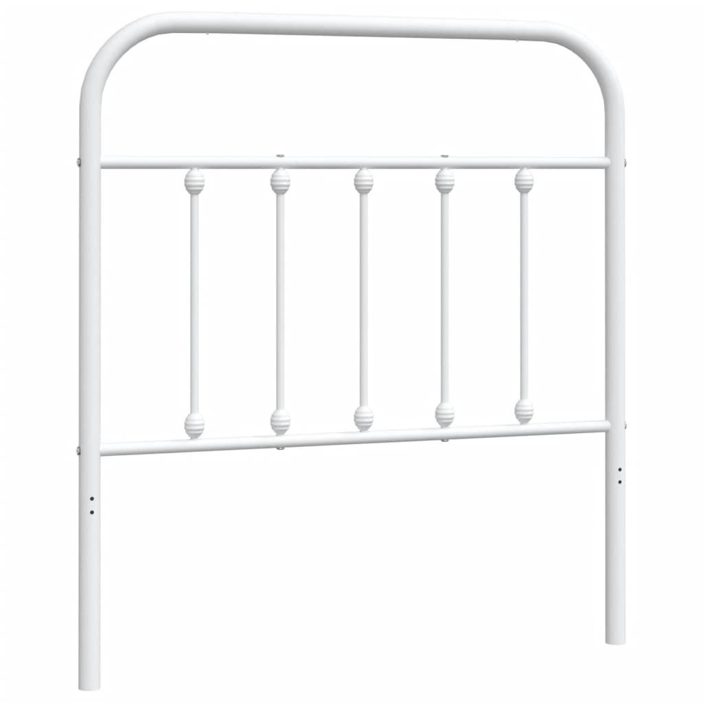 Hoofdbord Metaal Wit 80 Cm