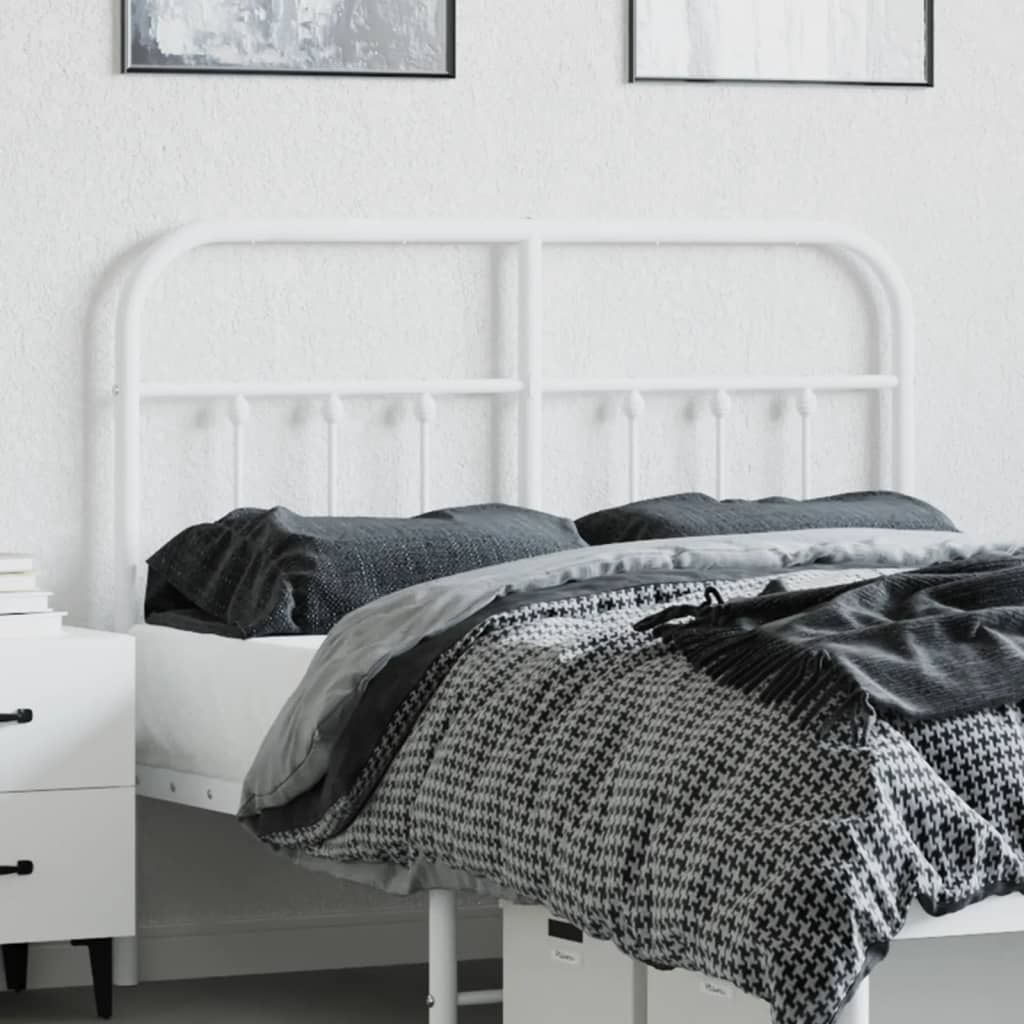 Hoofdbord Metaal Wit 120 Cm