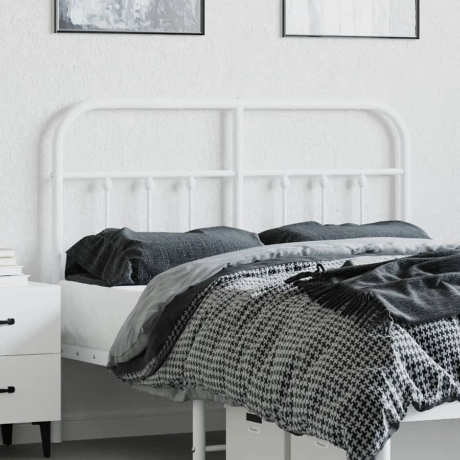 Hoofdbord Metaal Wit 120 Cm