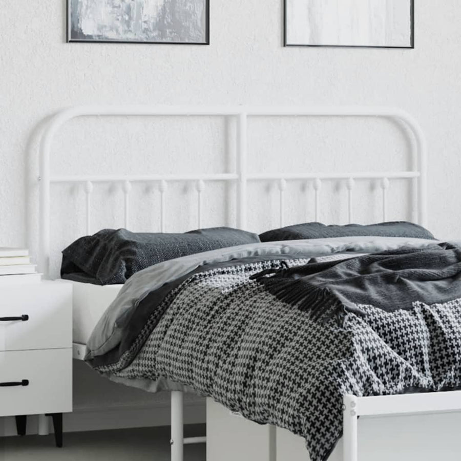 Hoofdbord Metaal 135 cm Wit