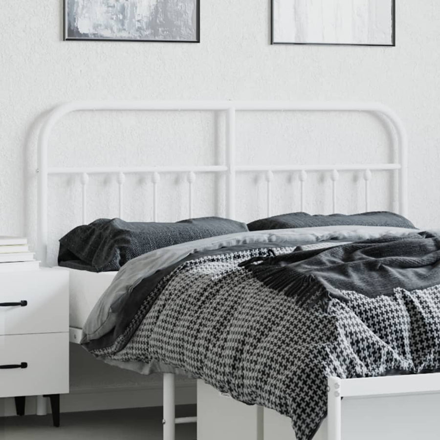 Hoofdbord Metaal Wit 150 Cm