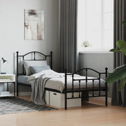 Bedframe metaal zwart 90x200 cm