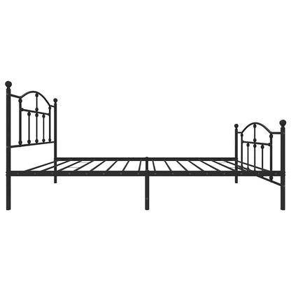 Bedframe Met Hoofd- En Voeteneinde Metaal 100 x 200 cm Zwart