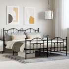 Bedframe metaal 183x213 cm zwart