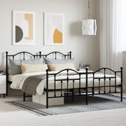 Bedframe metaal 183x213 cm zwart