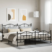 Bedframe metaal zwart 193x203 cm