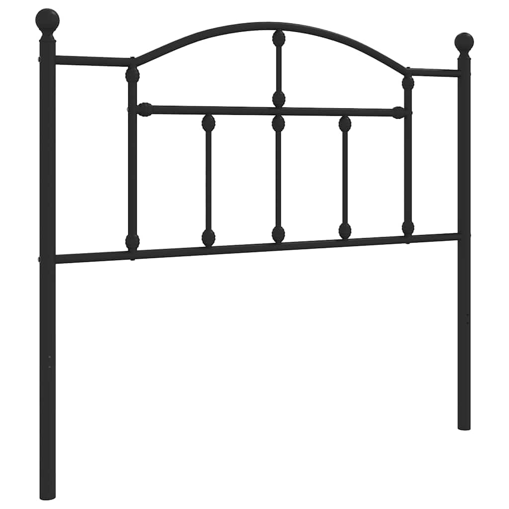 Vervangend hoofdbord 100 cm metaal zwart