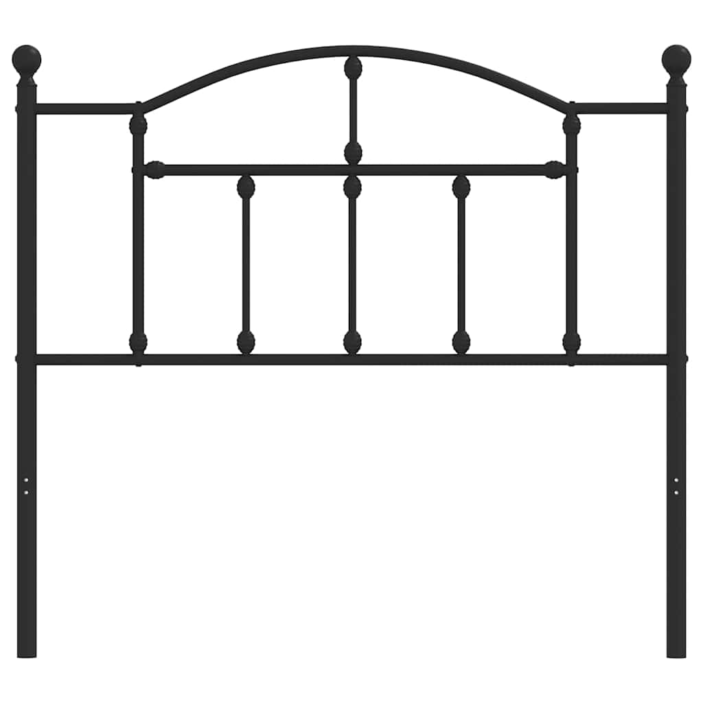 Vervangend hoofdbord 100 cm metaal zwart