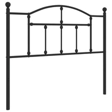 Hoofdbord Metaal 107 cm Zwart