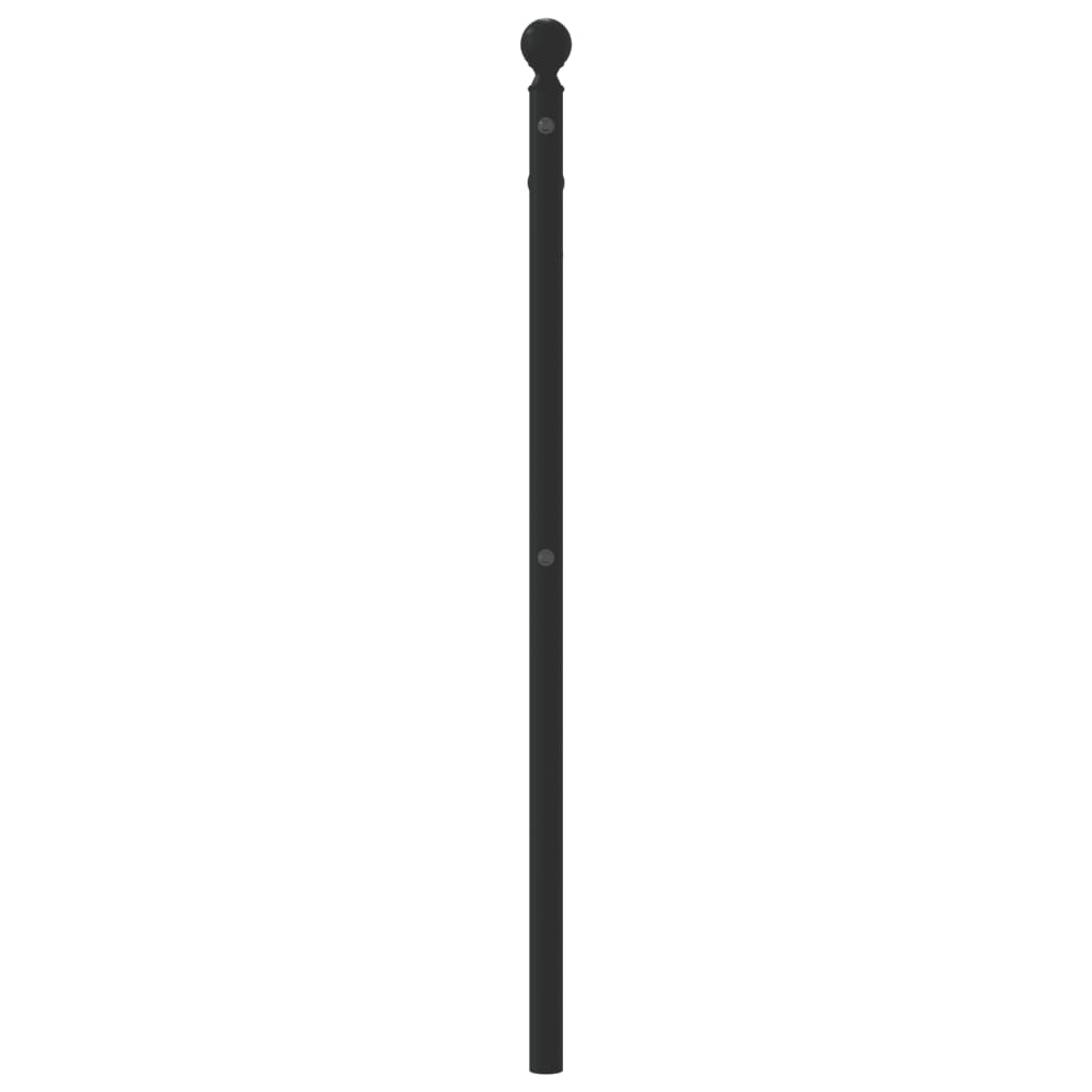 Hoofdbord Metaal 107 cm Zwart