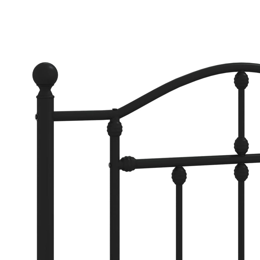 Hoofdbord Metaal 107 cm Zwart