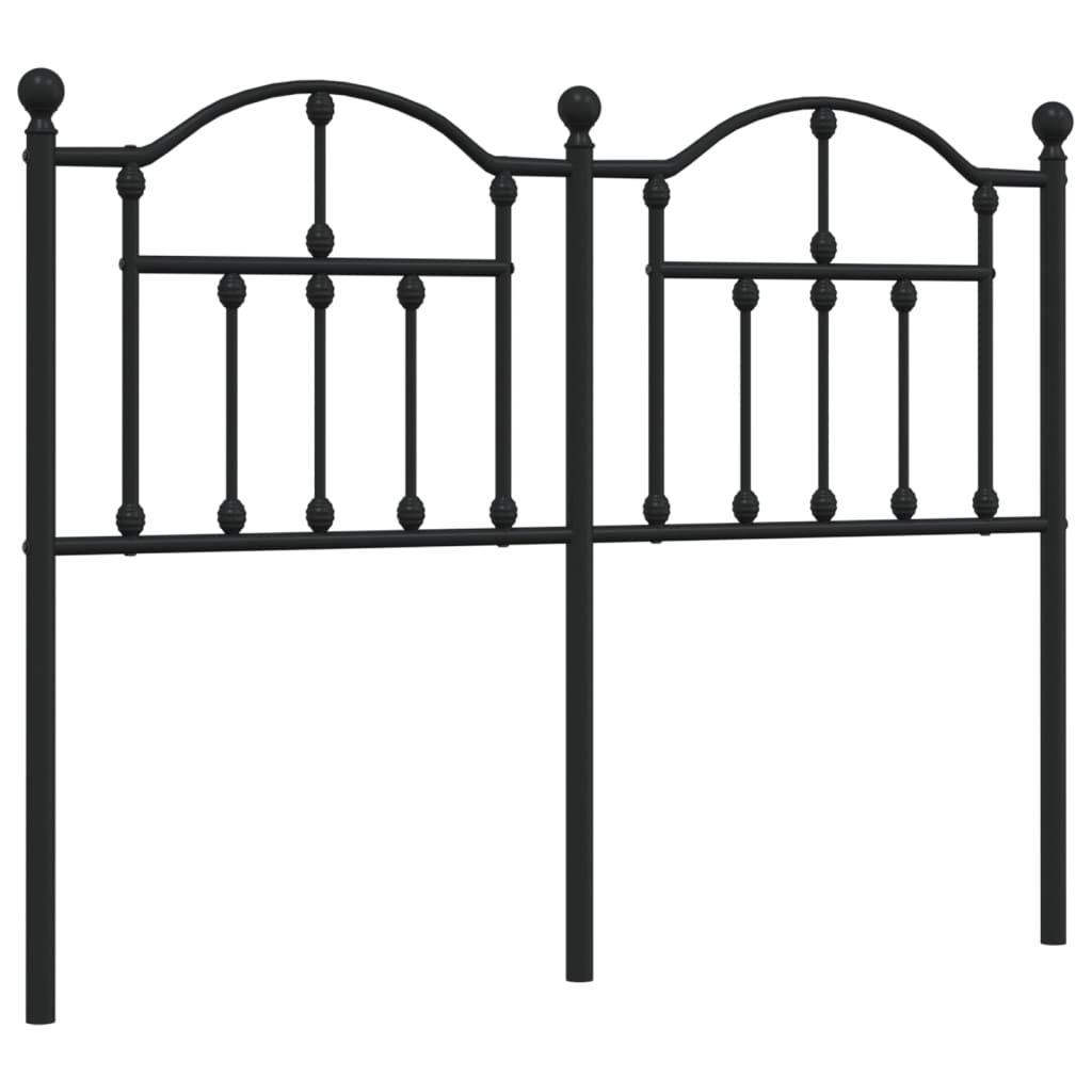 Hoofdbord 120 Cm Metaal Zwart