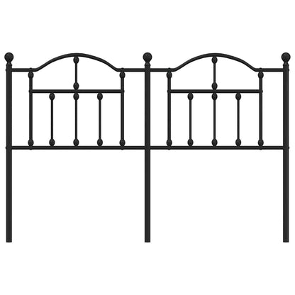Hoofdbord Metaal 135 cm Zwart