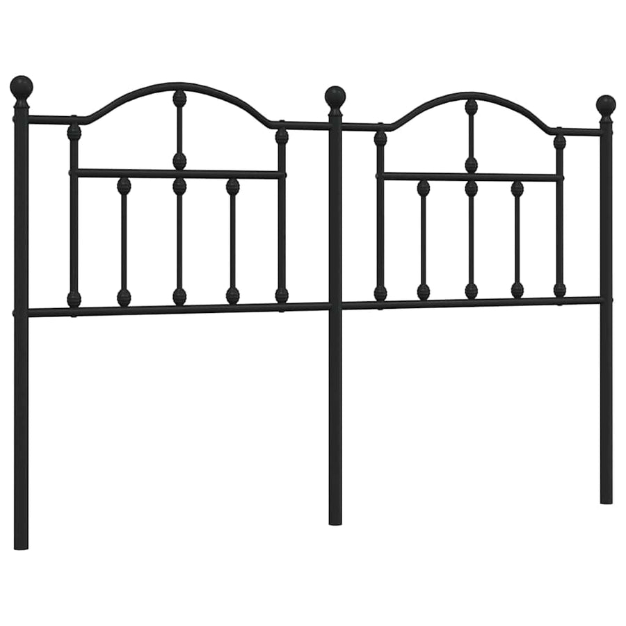 Hoofdbord Metaal 150 cm Zwart