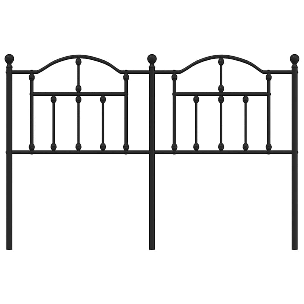 Hoofdbord Metaal 150 cm Zwart