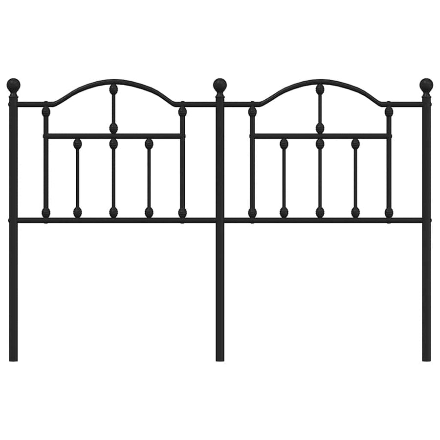Hoofdbord Metaal 150 cm Zwart