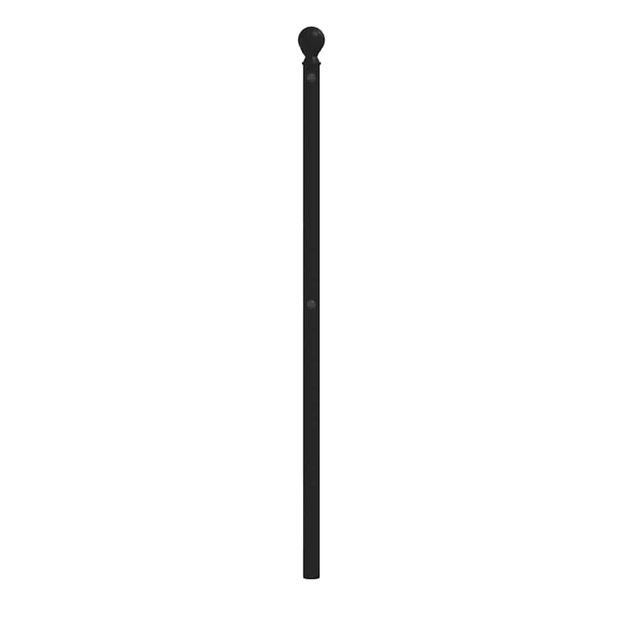 Hoofdbord Metaal 150 cm Zwart