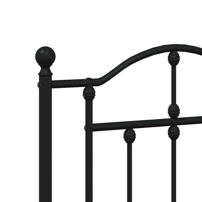 Hoofdbord Metaal 150 cm Zwart