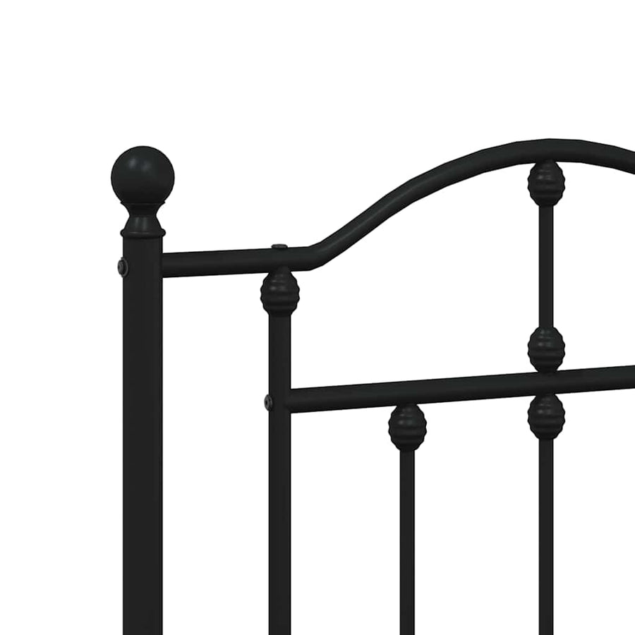 Hoofdbord Metaal 150 cm Zwart