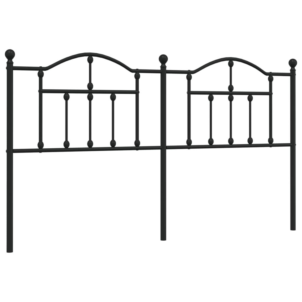Hoofdbord 160 Cm Metaal Zwart
