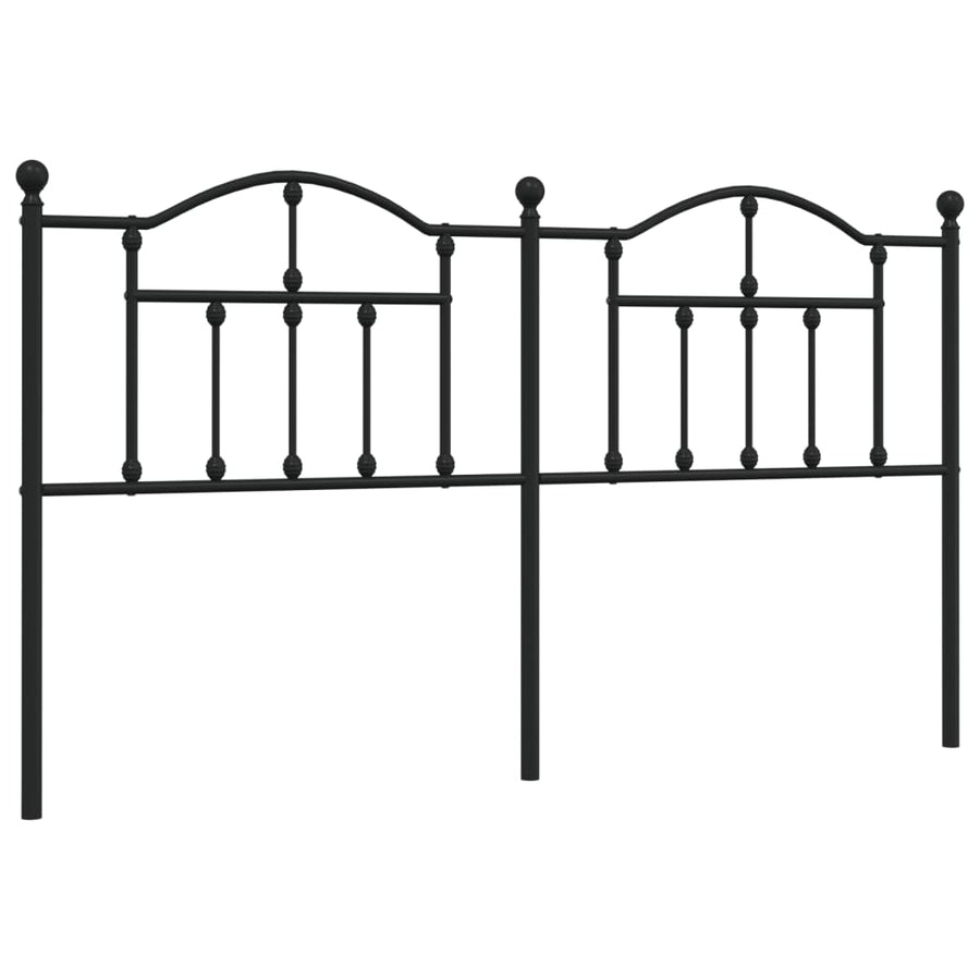 Hoofdbord 160 Cm Metaal Zwart