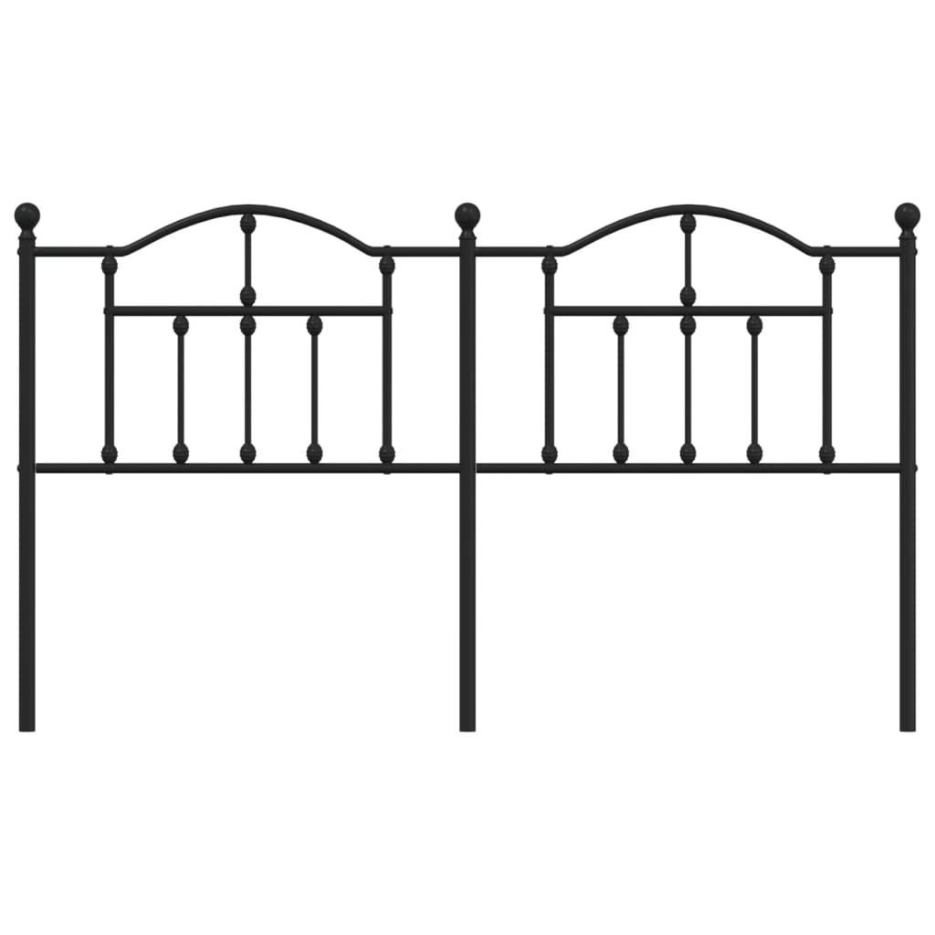 Hoofdbord 160 Cm Metaal Zwart