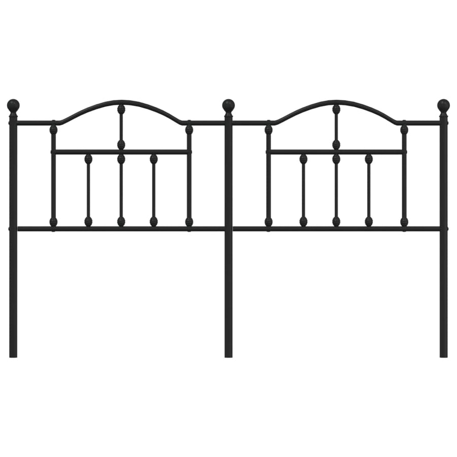 Hoofdbord 160 Cm Metaal Zwart