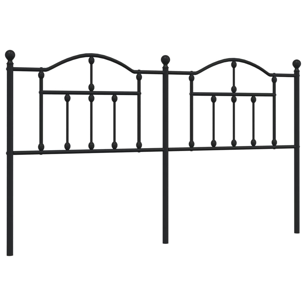 Hoofdbord 180 Cm Metaal Zwart