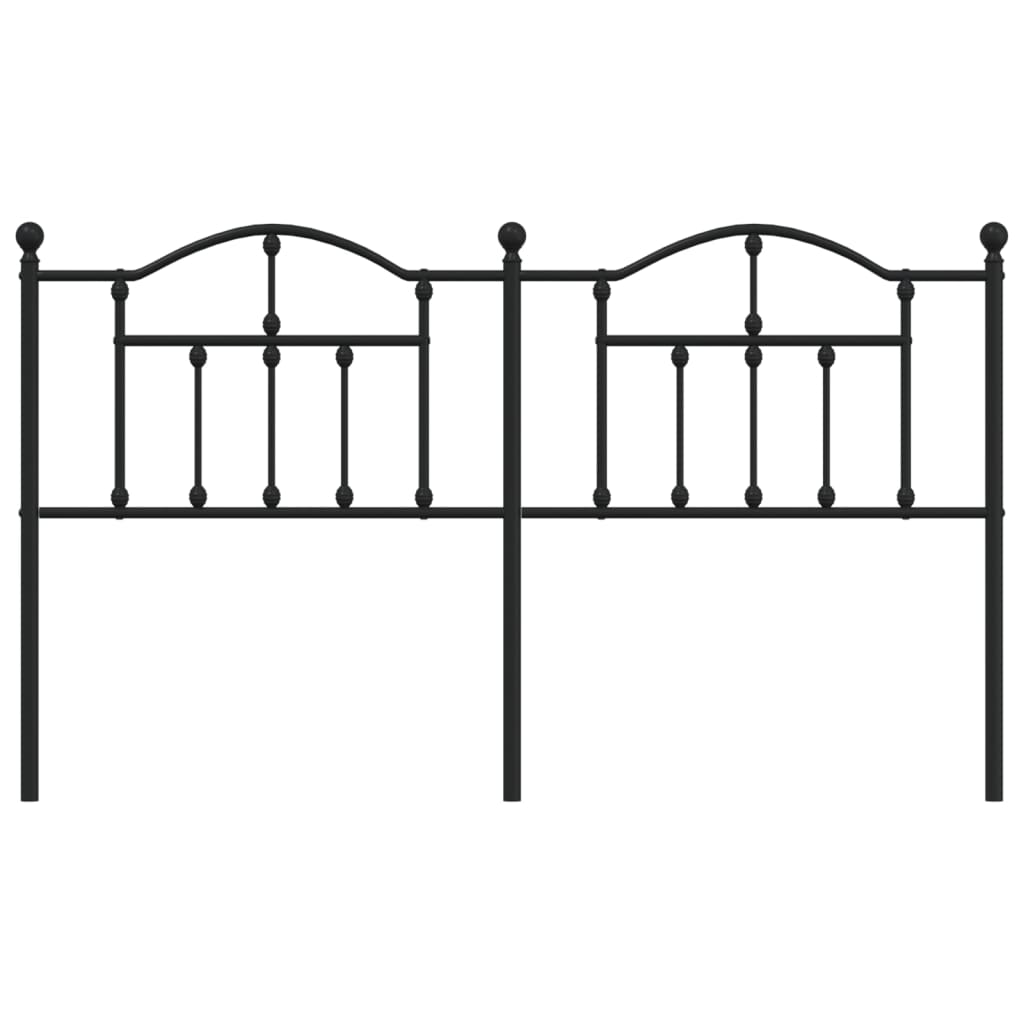 Hoofdbord 180 Cm Metaal Zwart
