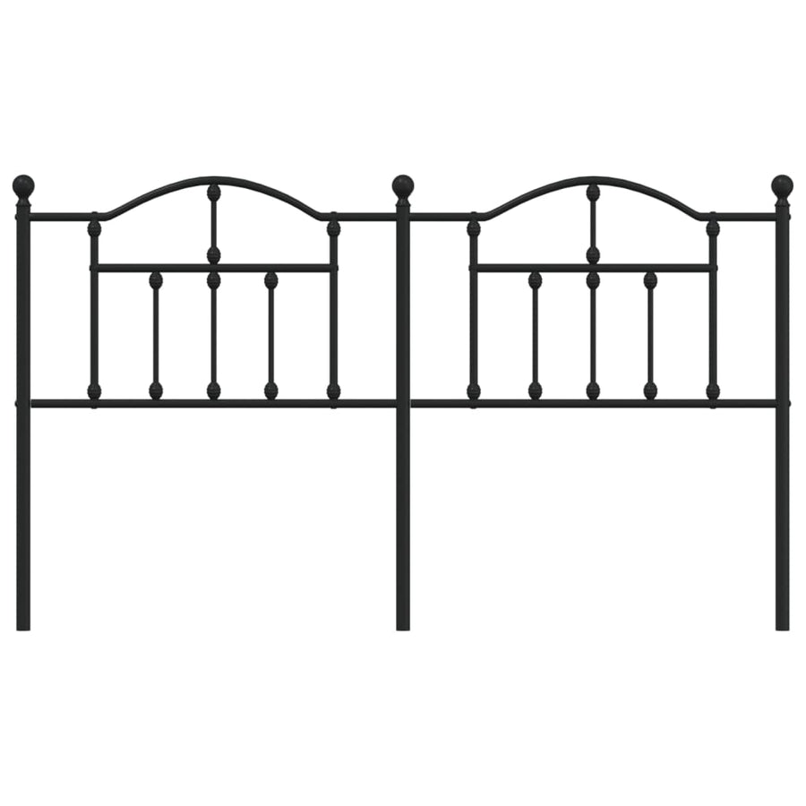 Hoofdbord 180 Cm Metaal Zwart