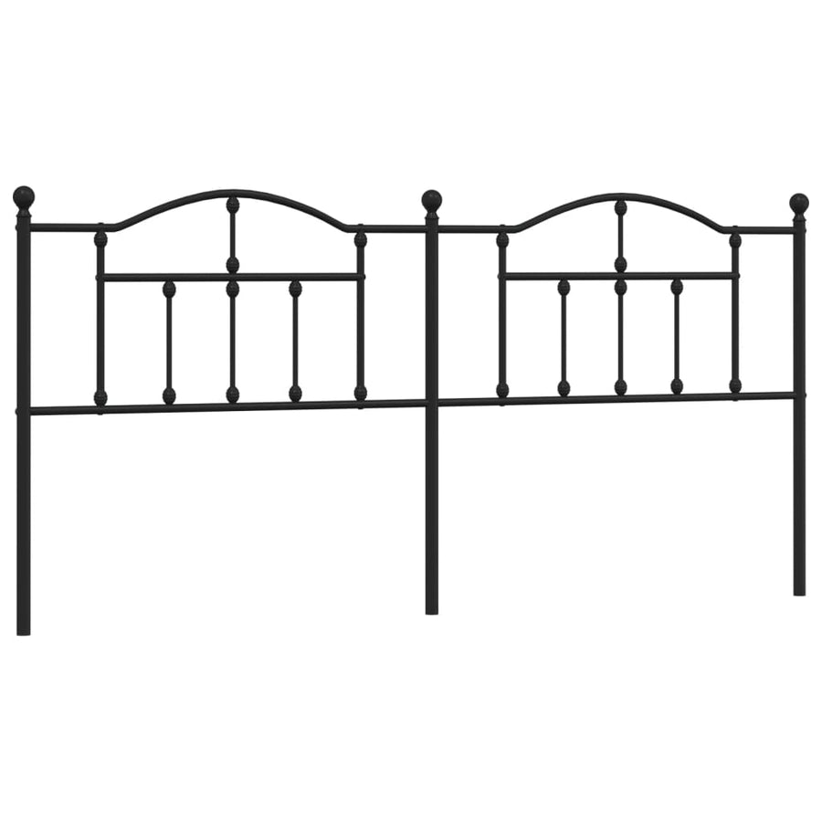 Hoofdbord 193 Cm Metaal Zwart