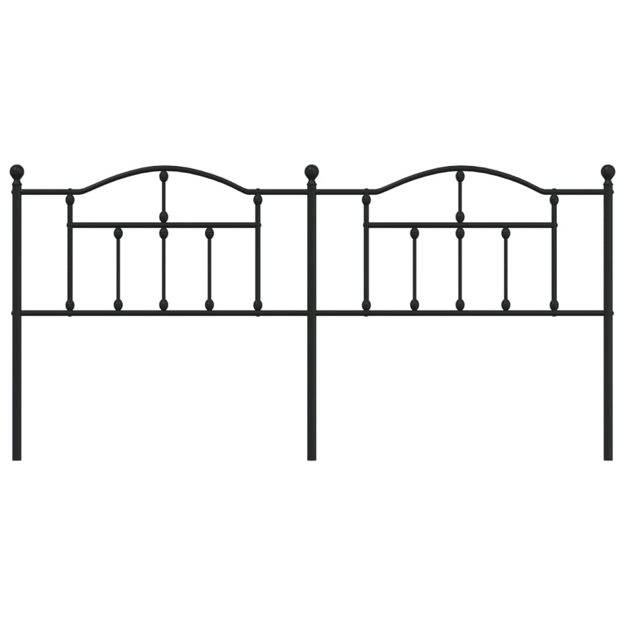 Hoofdbord 193 Cm Metaal Zwart