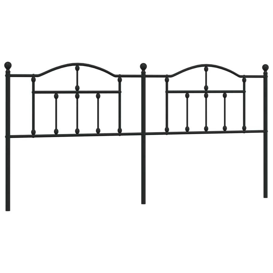 Hoofdbord 200 Cm Metaal Zwart