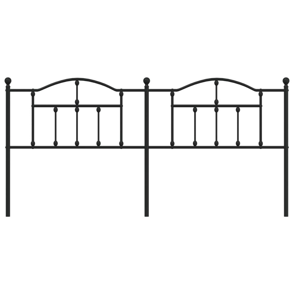 Hoofdbord 200 Cm Metaal Zwart